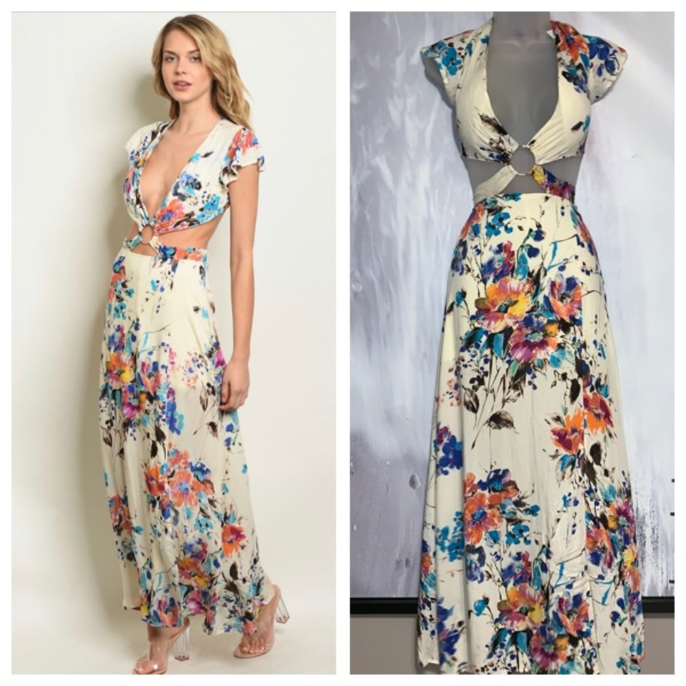 💗Beautiful cut out design boho Maxi dress 💕❤️ - Picture 2 of 6